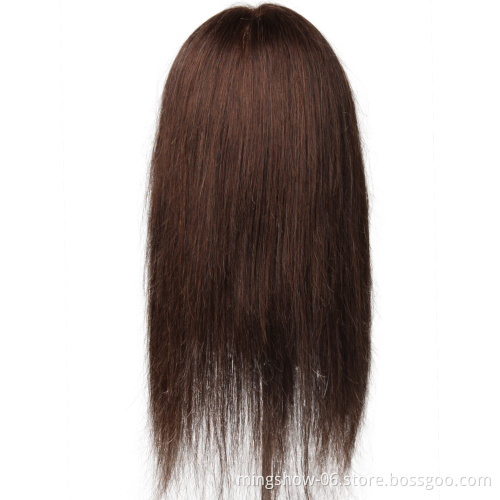 Competition training mannequin human hair head 16 brown color